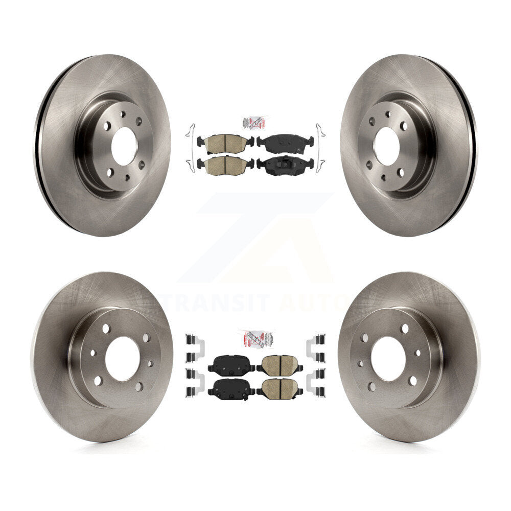 Front Rear Ceramic Pads And Disc Brake Rotors Kit For Fiat 500 K8A-102581