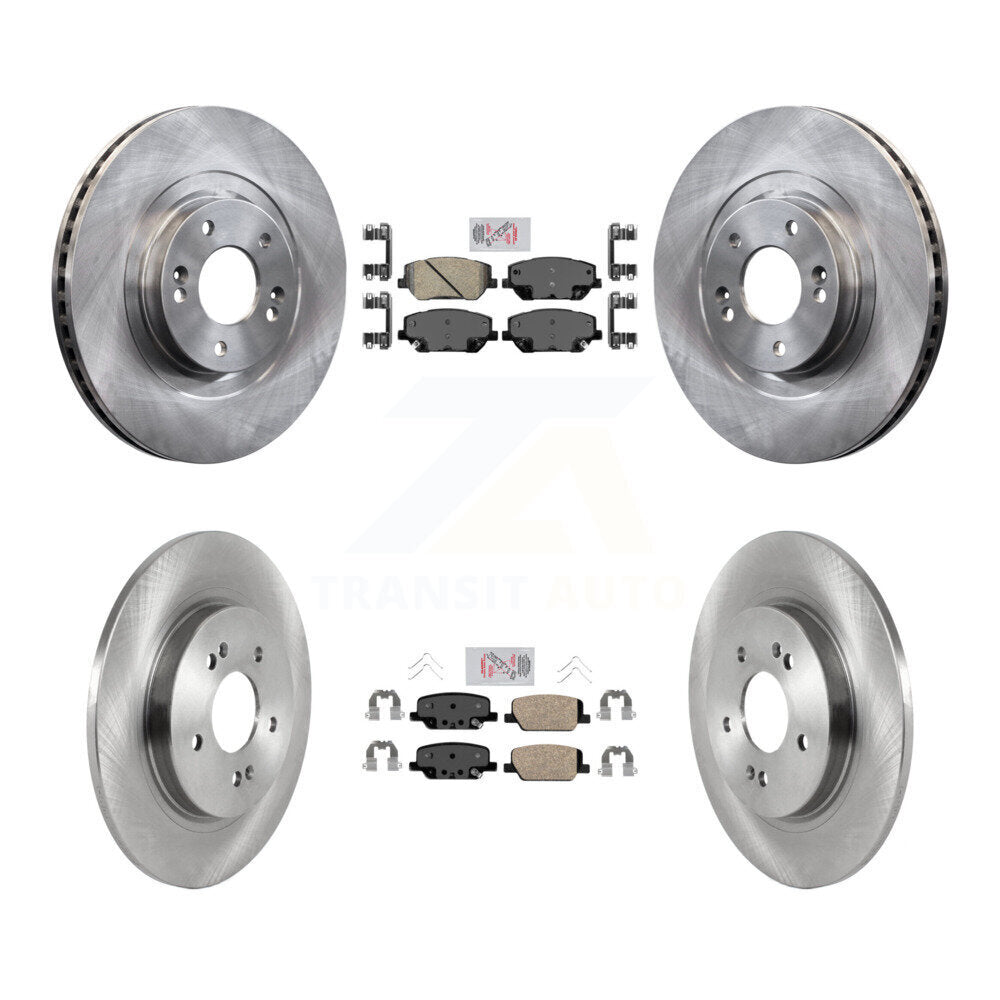 Front Rear Ceramic Pads And Disc Brake Rotors Kit For 2019-2020 Hyundai Santa Fe K8A-102597