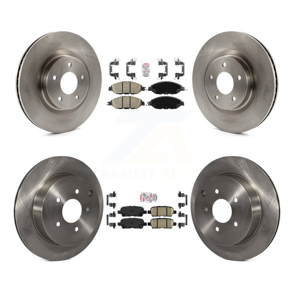 Front Rear Ceramic Pad & Disc Brake Rotors Kit For Nissan Murano Pathfinder INFINITI JX35 K8A-102608