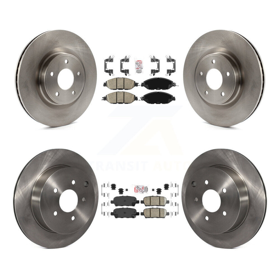 Front Rear Ceramic Pad & Disc Brake Rotors Kit For Nissan Murano Pathfinder INFINITI JX35 K8A-102609