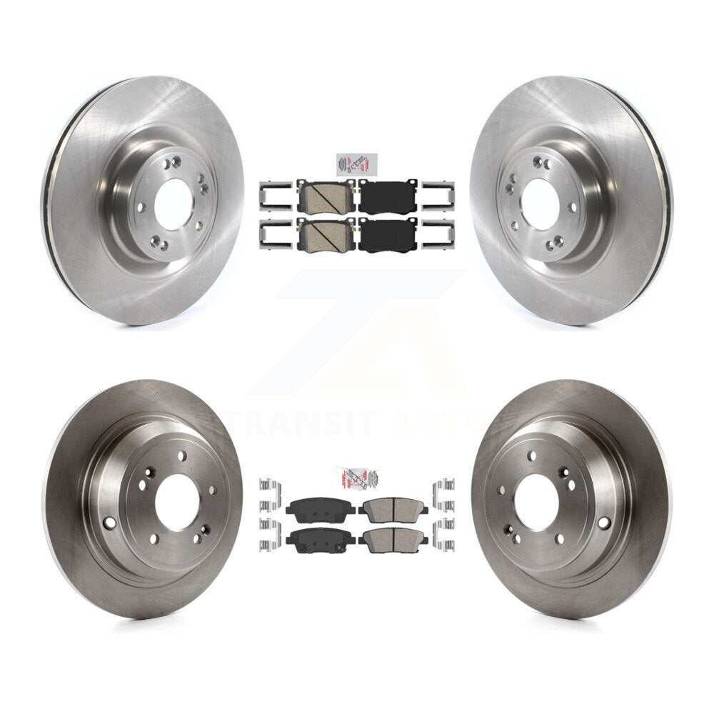 Front Rear Ceramic Pads And Disc Brake Rotors Kit For Hyundai Genesis G80 Kia K900 3.8L K8A-102613