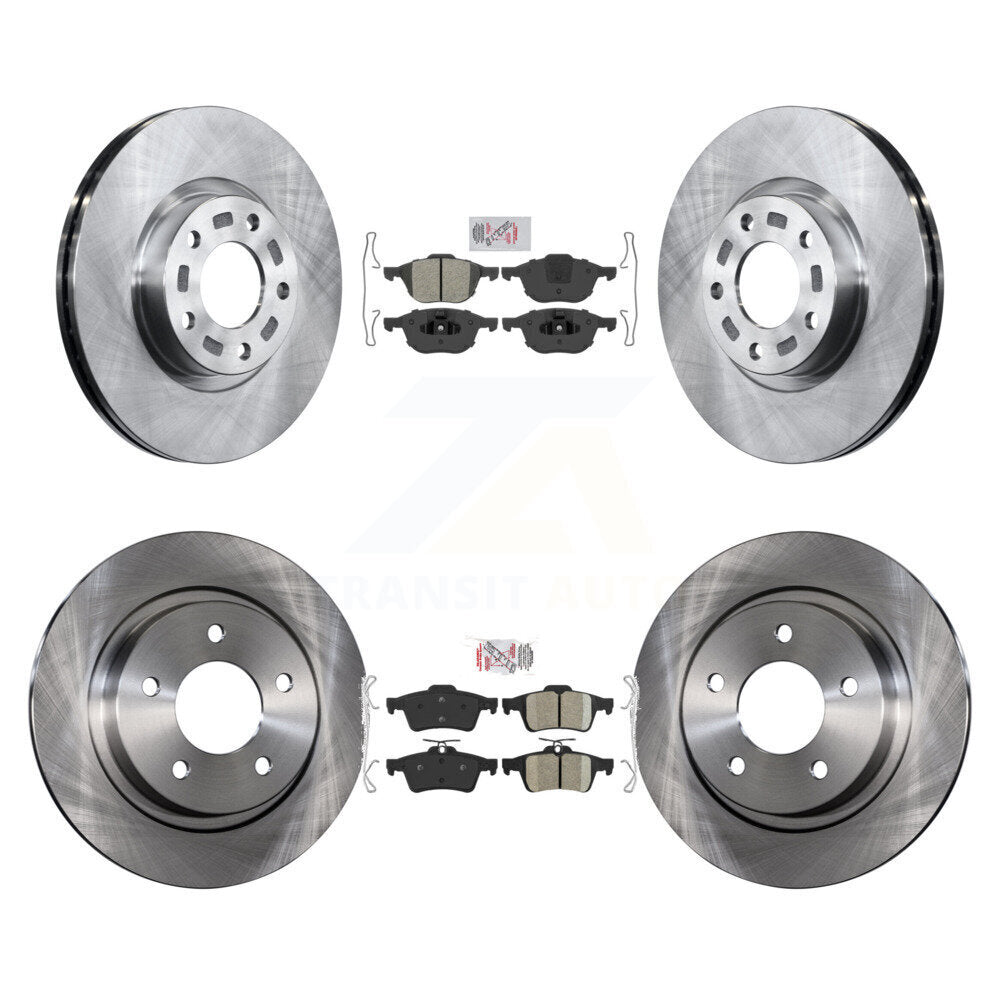 Front Semi-Metallic Rear Ceramic Pads And Disc Brake Rotors Kit For Mazda 3 Sport K8A-102619
