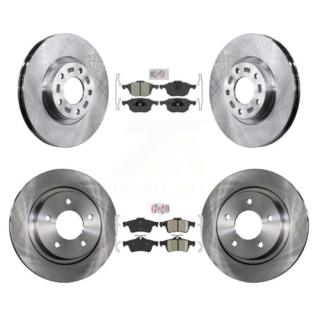 Front Semi-Metallic Rear Ceramic Pads And Disc Brake Rotors Kit For Mazda 3 Sport K8A-102619
