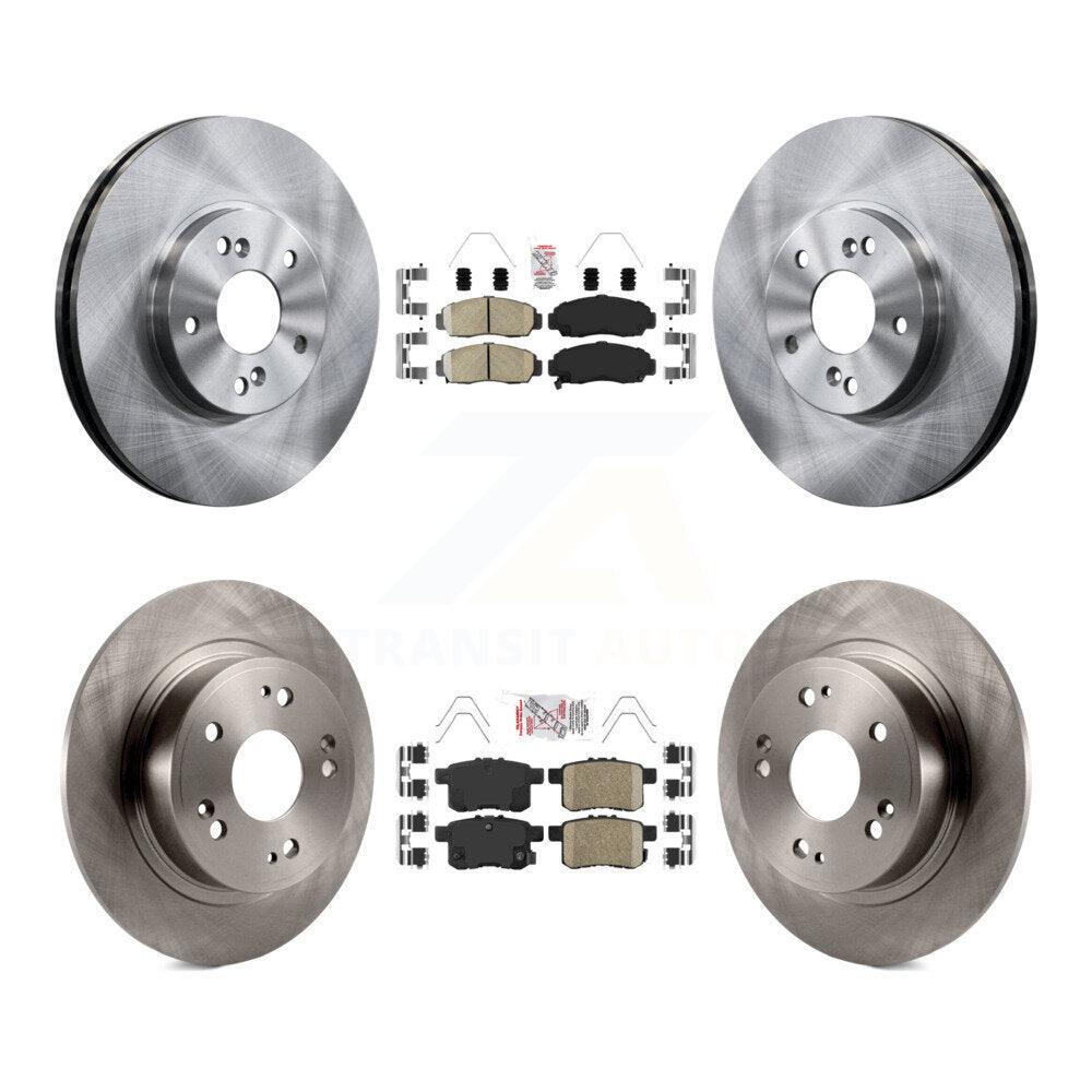 Front Rear Ceramic Pads And Disc Brake Rotors Kit For Honda Accord Acura TSX K8A-102633