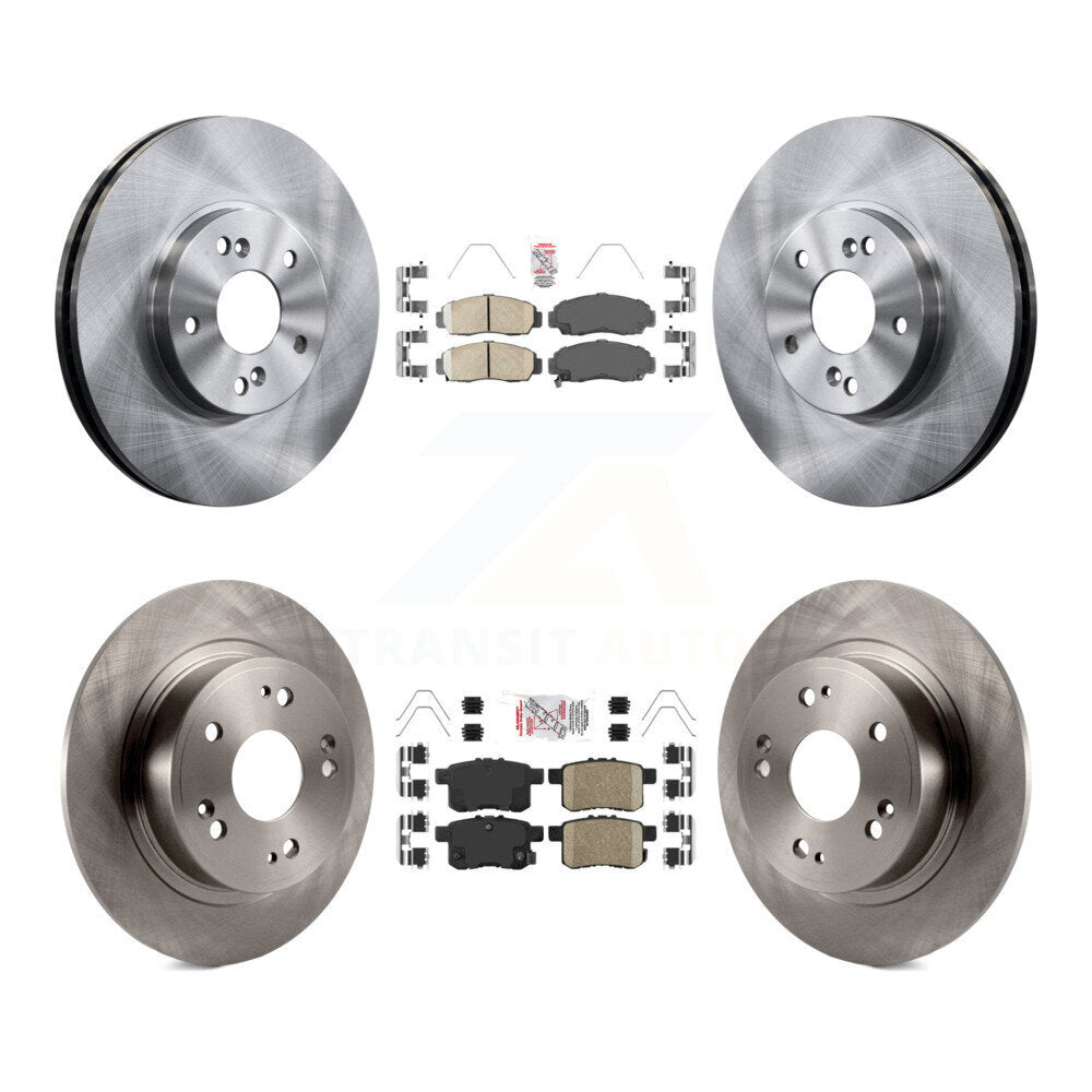 Front Rear Ceramic Pads And Disc Brake Rotors Kit For Honda Accord Acura TSX K8A-102634