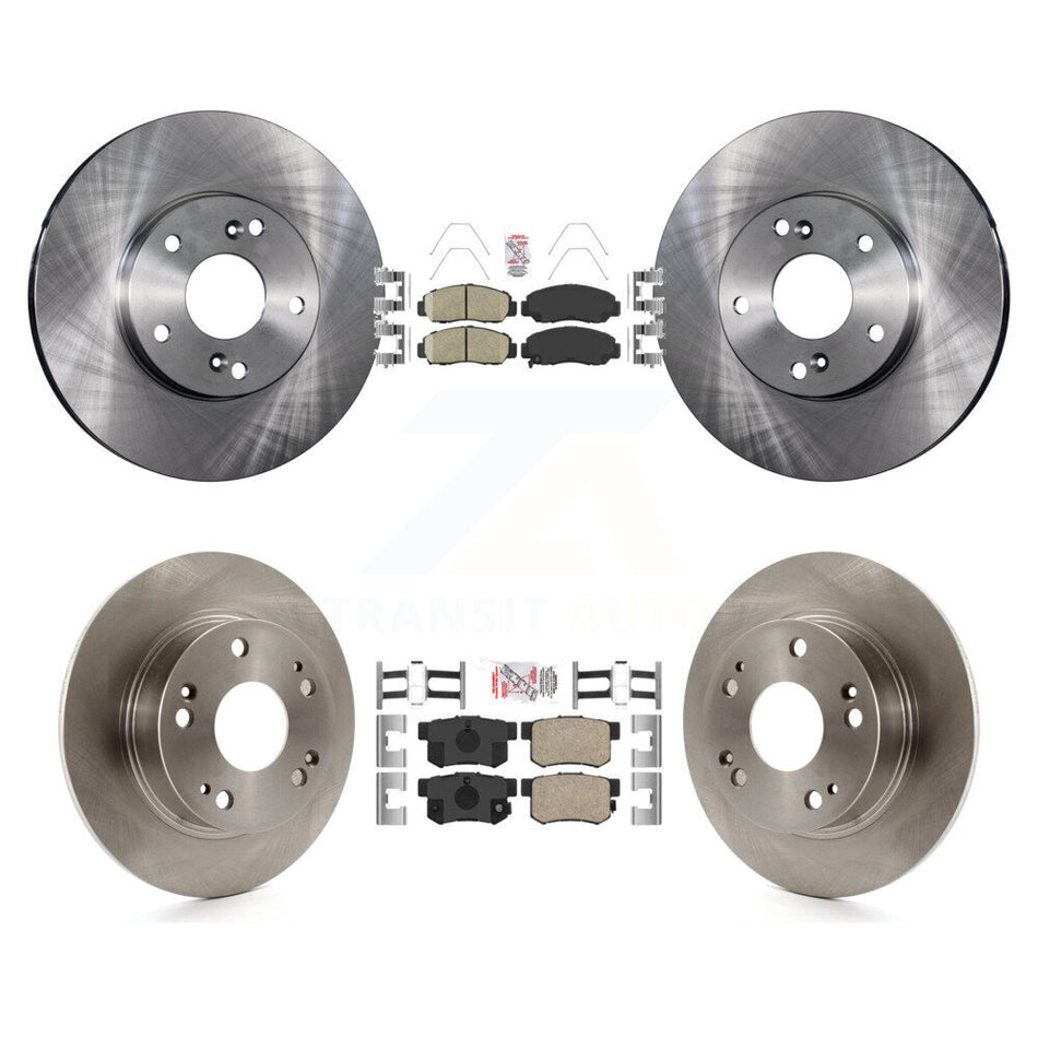 Front Rear Ceramic Pads And Disc Brake Rotors Kit For Honda Accord K8A-102644