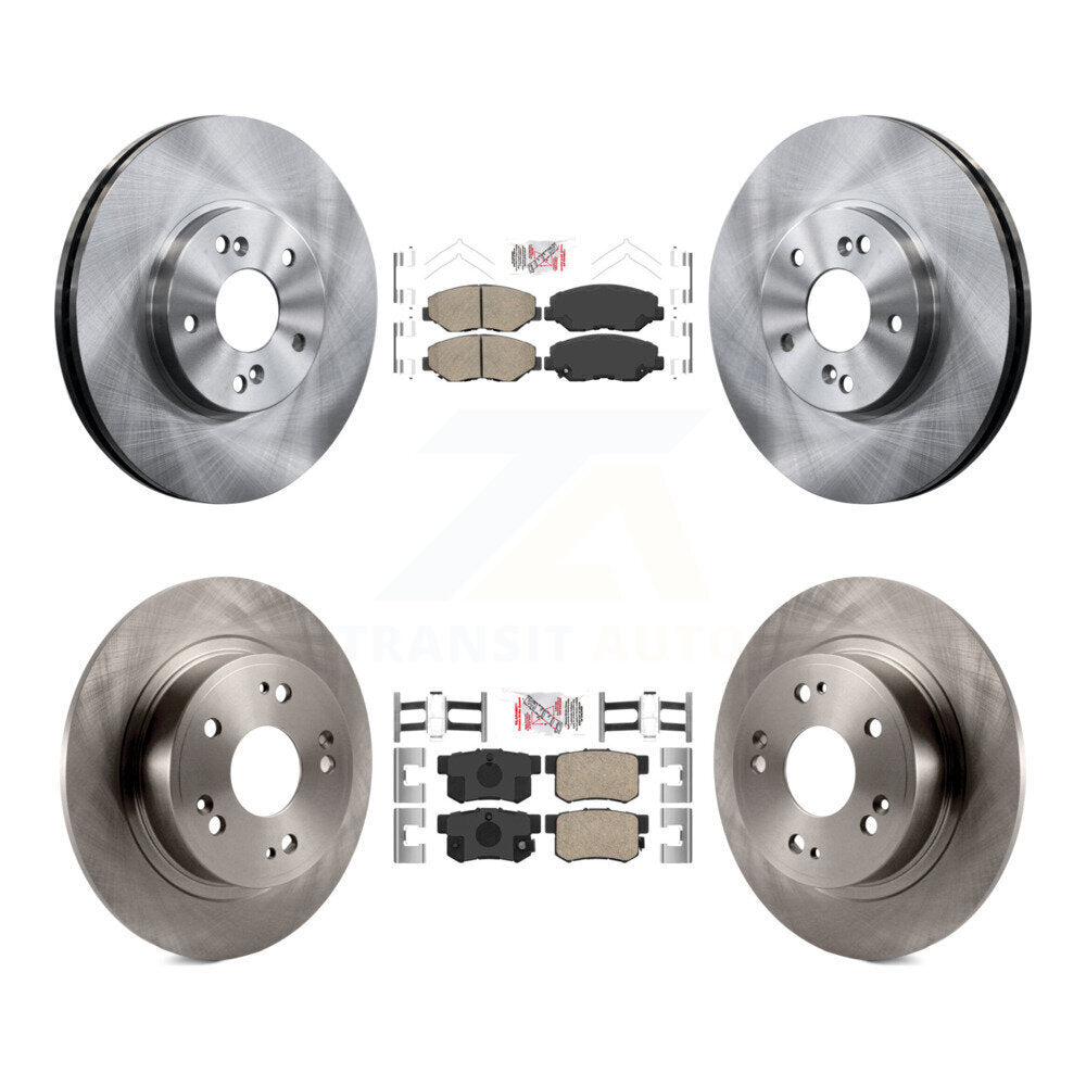 Front Rear Ceramic Pad & Brake Rotor Kit For Honda Accord With 300mm Diameter K8A-102654