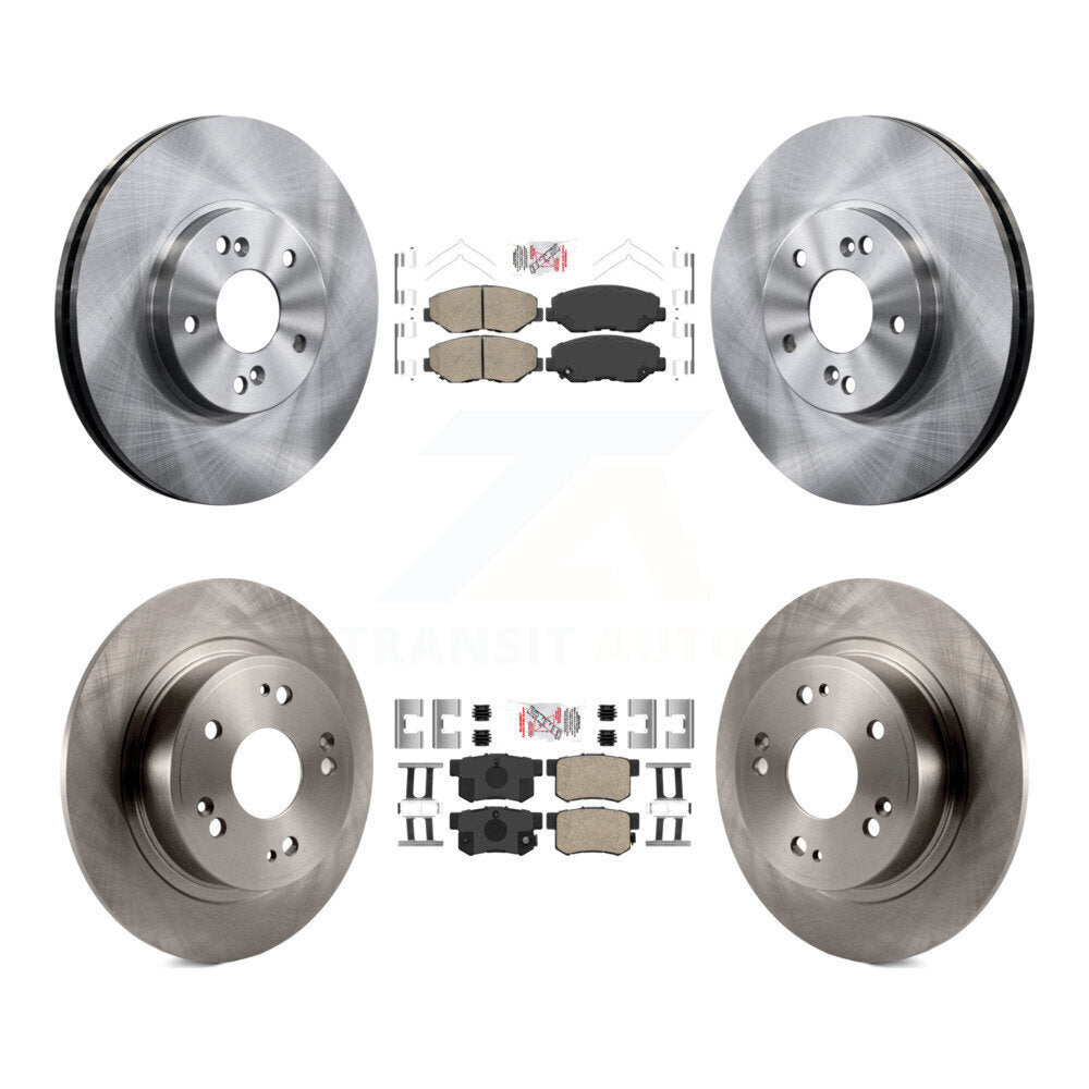 Front Rear Ceramic Pad & Brake Rotor Kit For Honda Accord With 300mm Diameter K8A-102655