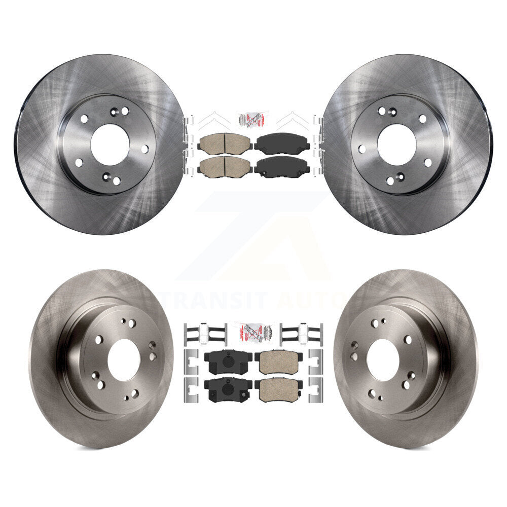 Front Rear Ceramic Pad & Brake Rotor Kit For Honda Accord With 282mm Diameter K8A-102666