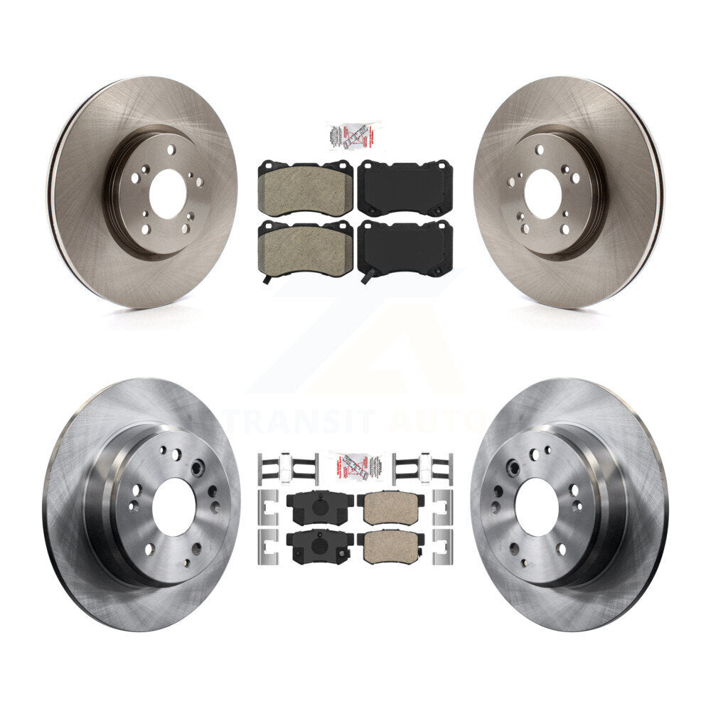 Front Semi-Metallic Rear Ceramic Pads And Disc Brake Rotors Kit For Acura TL K8A-102675