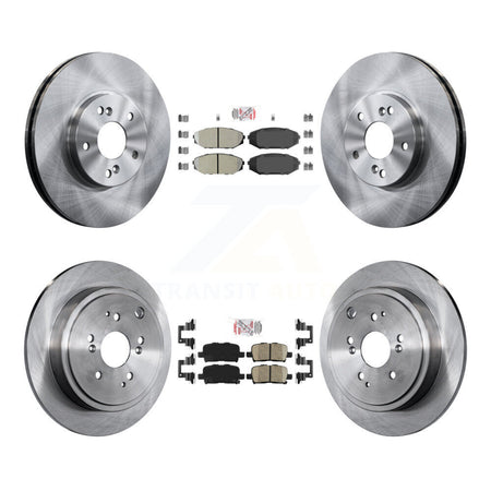Front Semi-Metallic Rear Ceramic Pads And Disc Brake Rotors Kit For 2001-2002 Acura MDX K8A-102681