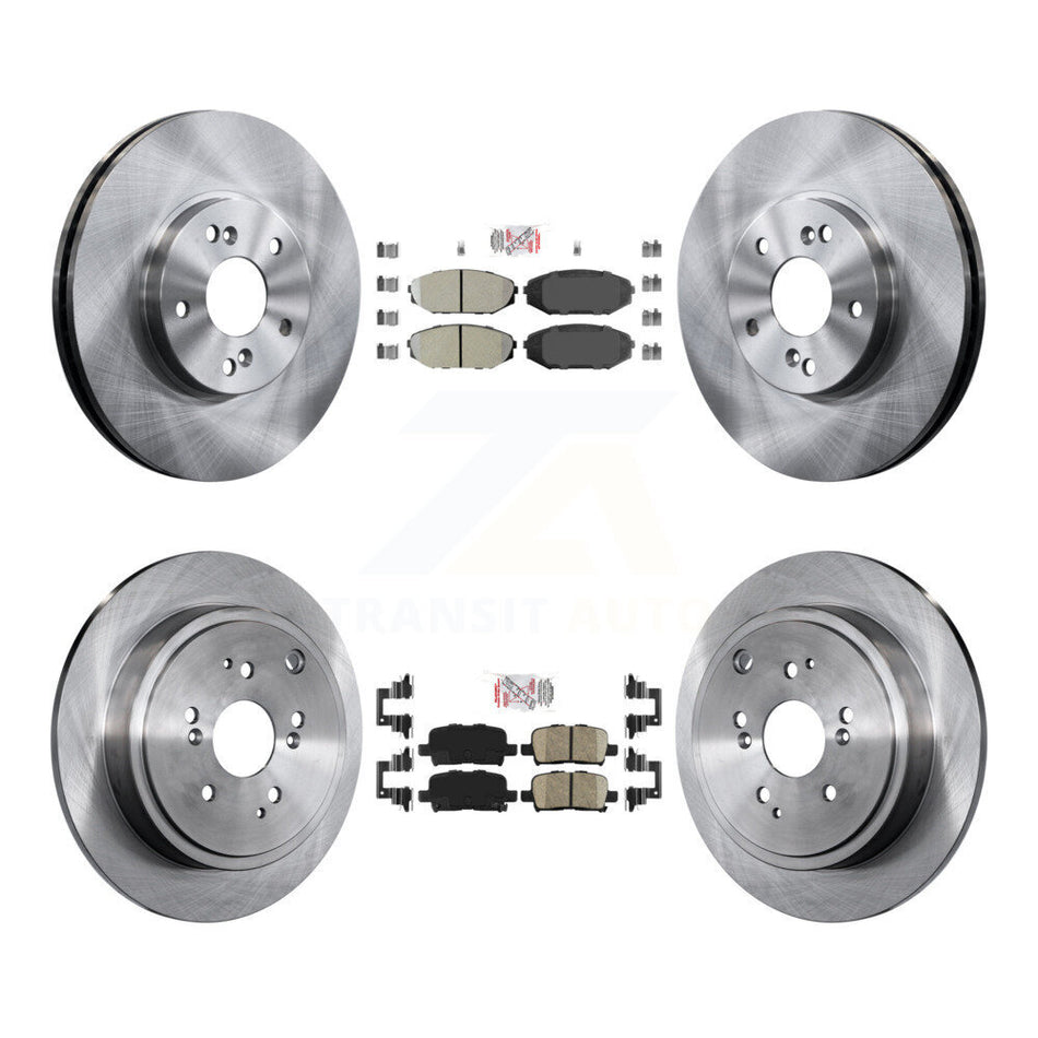 Front Semi-Metallic Rear Ceramic Pads And Disc Brake Rotors Kit For 2001-2002 Acura MDX K8A-102681