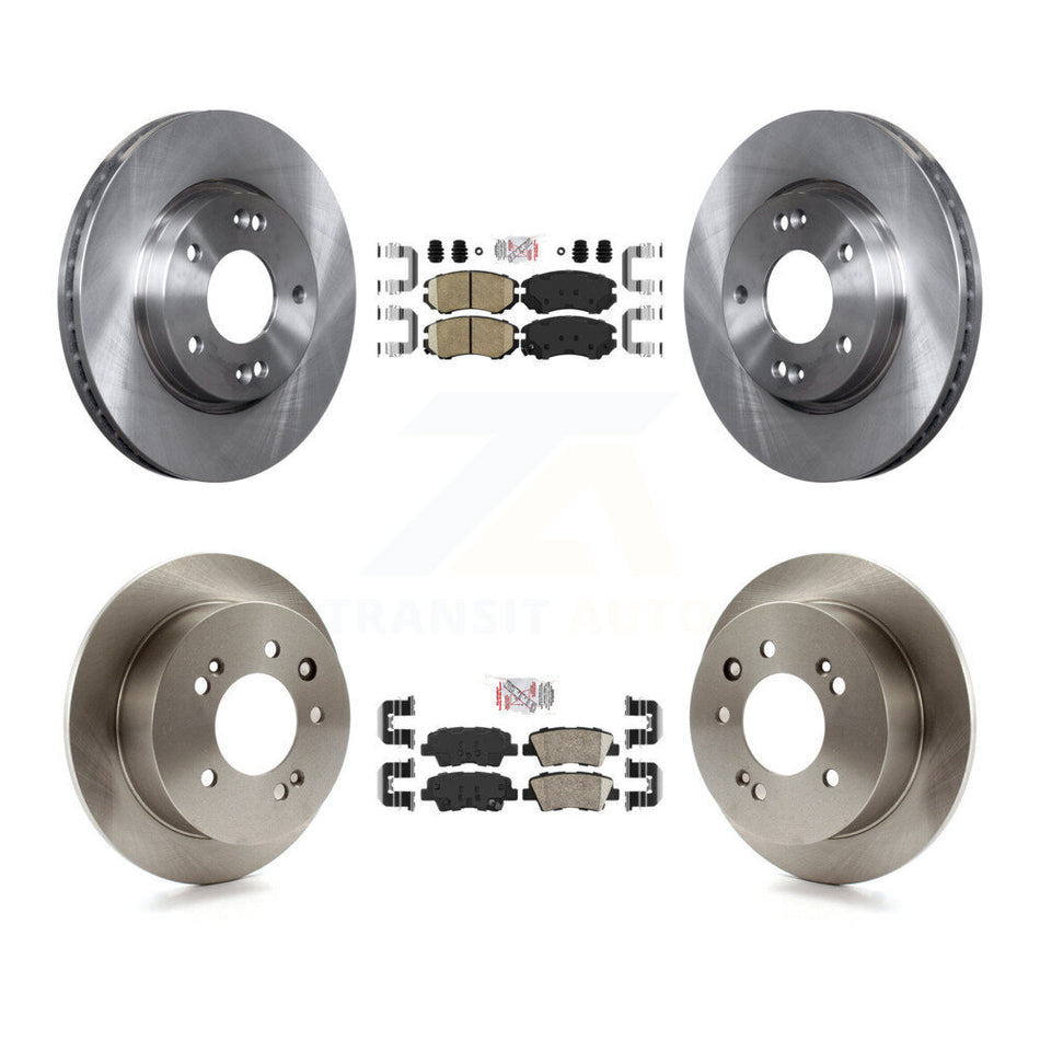 Front Rear Ceramic Pad Disc Brake Rotors Kit For 2010 Hyundai Elantra Sedan From 03 23 10 K8A-102694