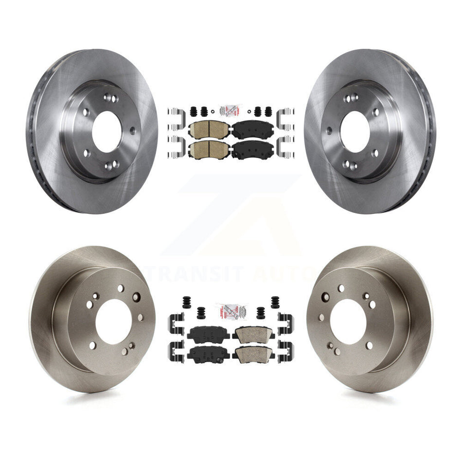 Front Rear Ceramic Pad Disc Brake Rotors Kit For 2010 Hyundai Elantra Sedan From 03 23 10 K8A-102695