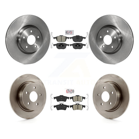 Front Semi-Metallic Rear Ceramic Pads And Disc Brake Rotors Kit For Ford Transit Connect K8A-102718