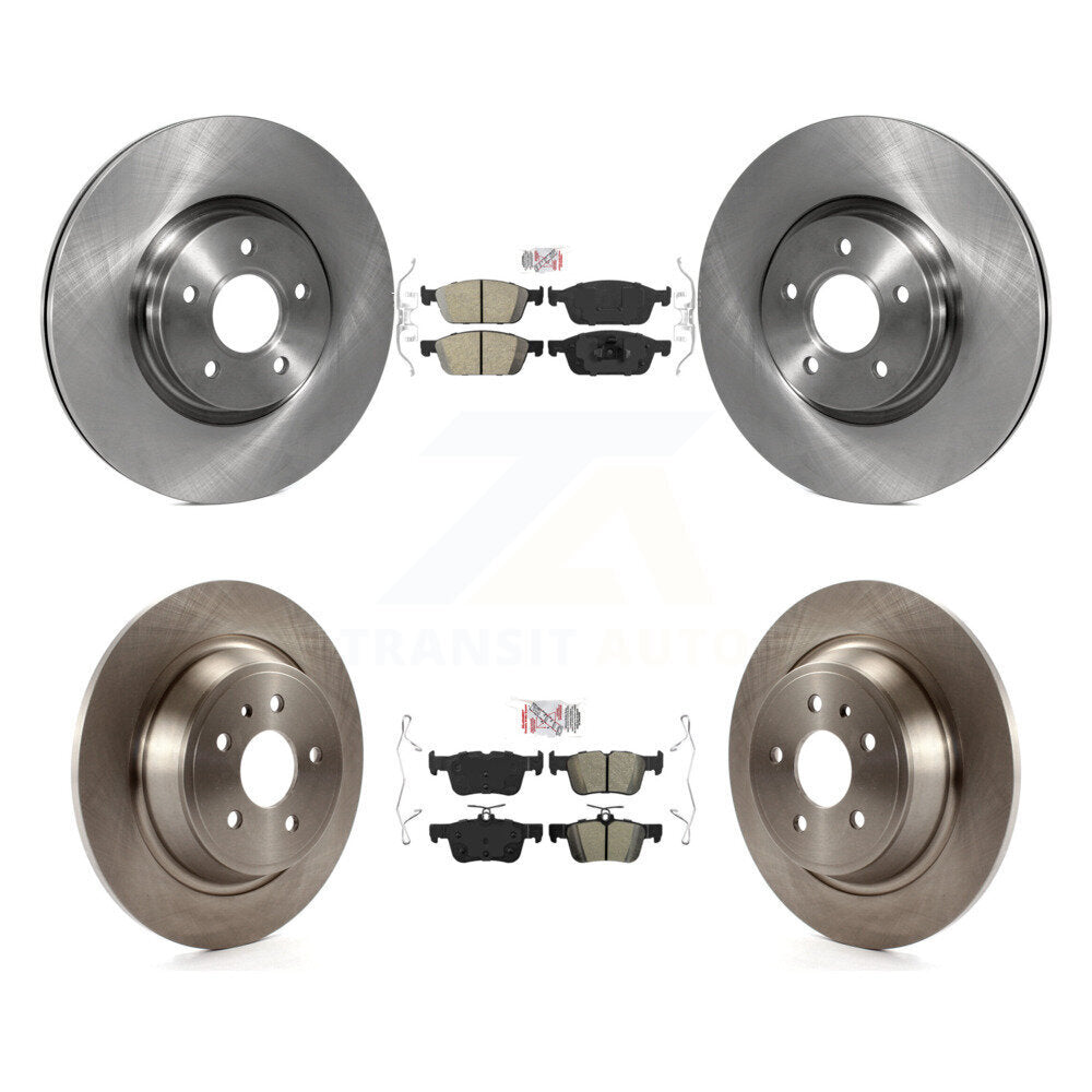 Front Ceramic Rear Semi-Metallic Pad And Disc Brake Rotor Kit For Ford Escape Lincoln MKC K8A-102730
