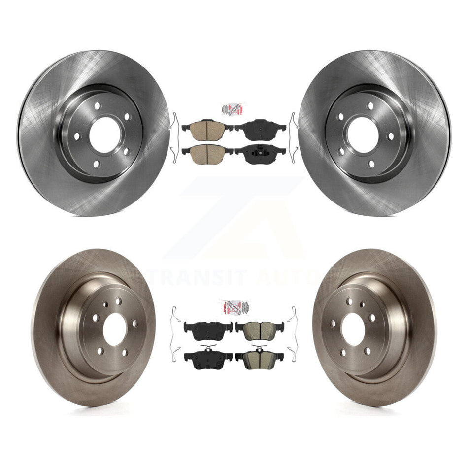 Front Ceramic Rear Semi-Metallic Pads And Disc Brake Rotors Kit For Ford Escape K8A-102736