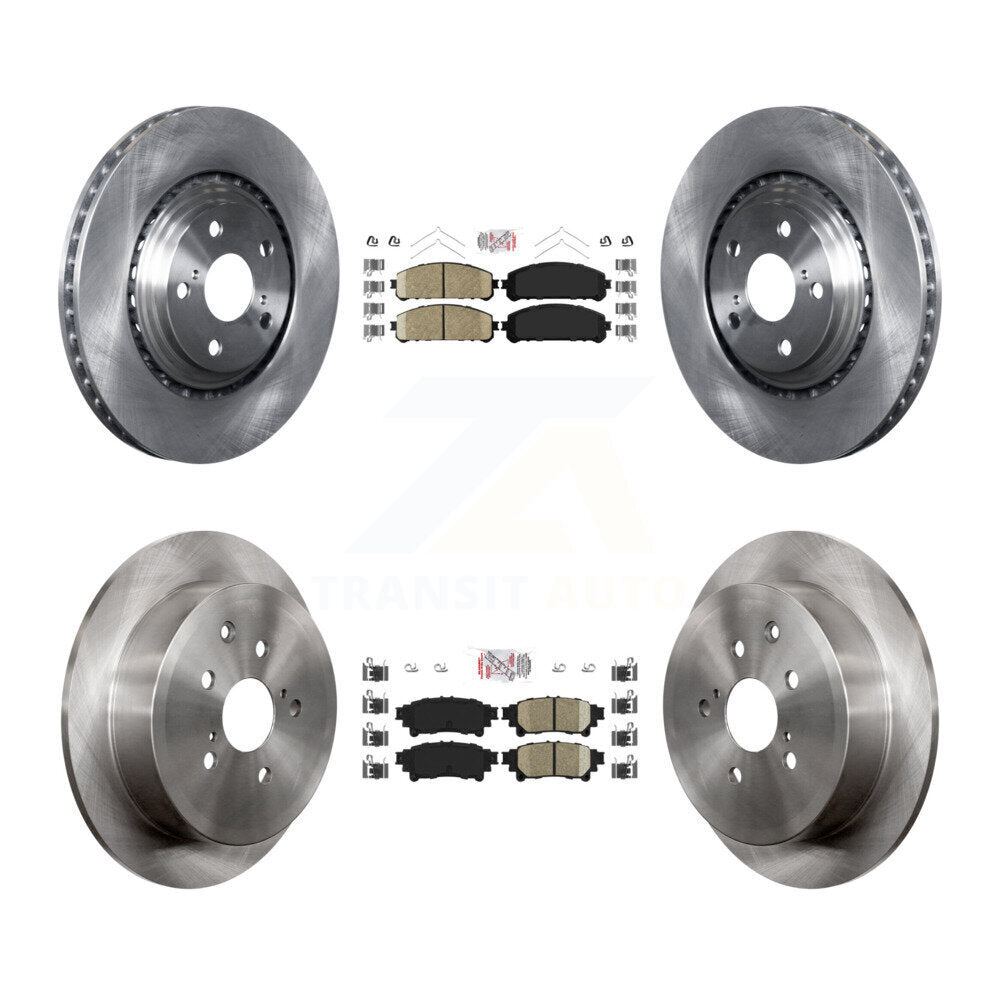 Front Rear Ceramic Pad & Brake Rotors Kit For Toyota Sienna Highlander Lexus RX350 RX450h K8A-102738
