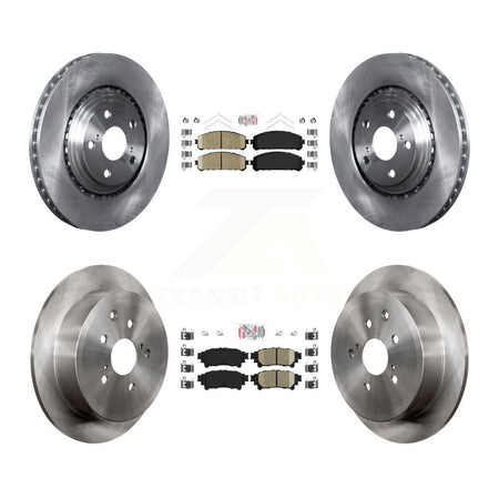 Front Rear Ceramic Pad & Brake Rotors Kit For Toyota Sienna Highlander Lexus RX350 RX450h K8A-102738