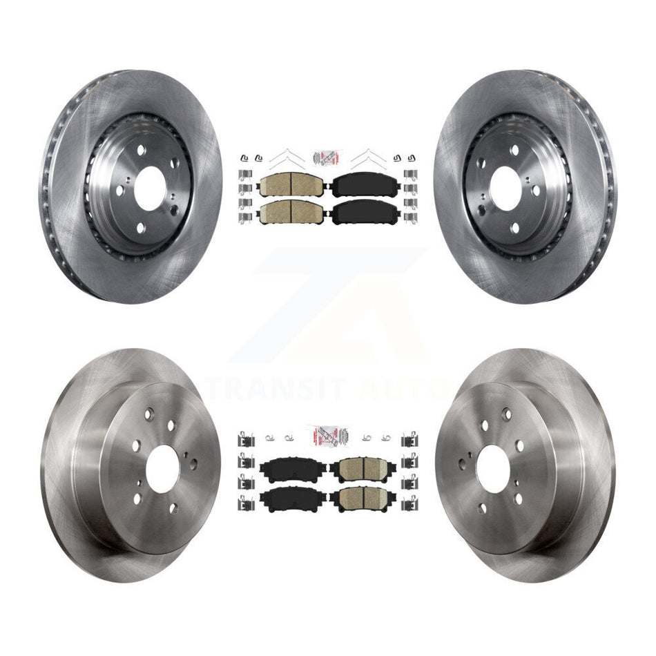 Front Rear Ceramic Pad & Brake Rotors Kit For Toyota Sienna Highlander Lexus RX350 RX450h K8A-102738
