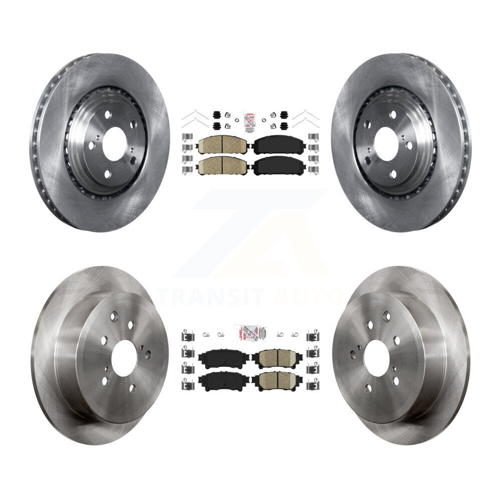 Front Rear Ceramic Pad & Brake Rotors Kit For Toyota Sienna Highlander Lexus RX350 RX450h K8A-102740