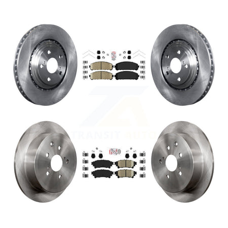 Front Rear Ceramic Pad & Brake Rotors Kit For Toyota Sienna Highlander Lexus RX350 RX450h K8A-102741