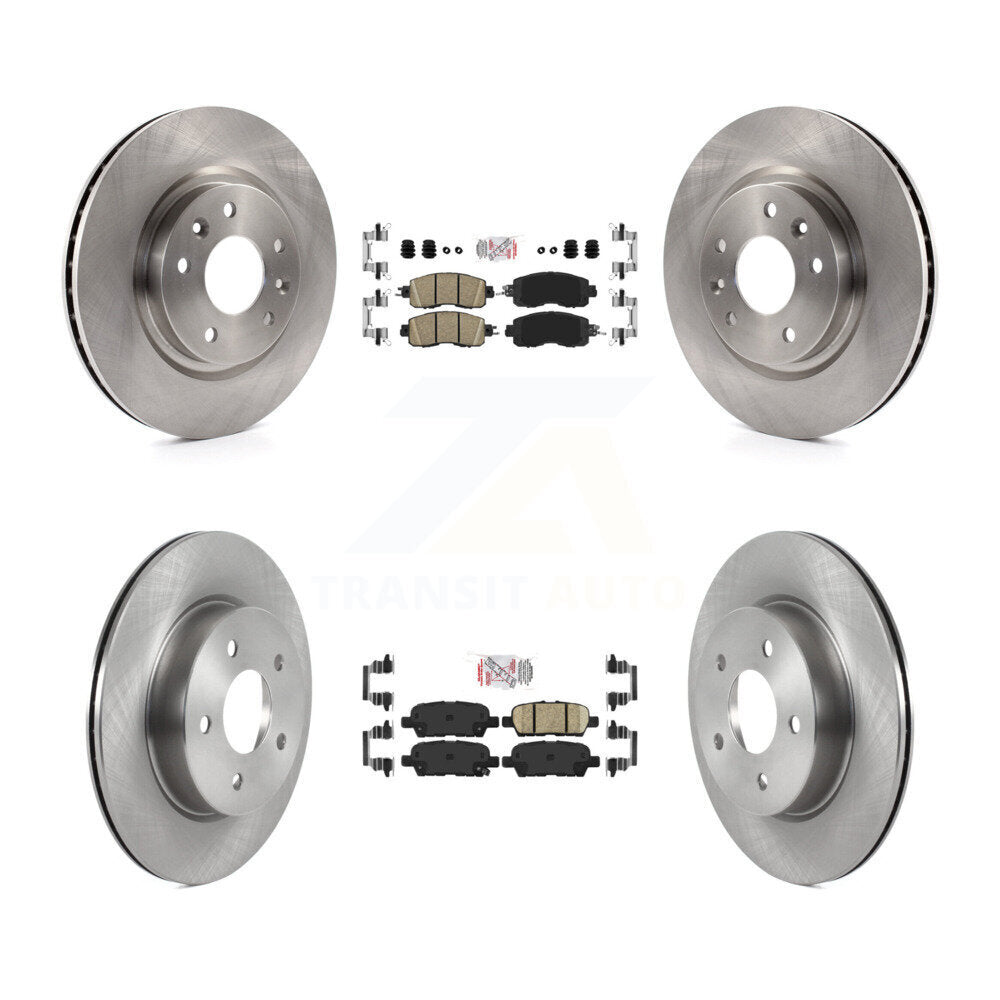 Front Rear Ceramic Pad & Brake Rotor Kit For 2017 Nissan LEAF With Electric Parking K8A-102776