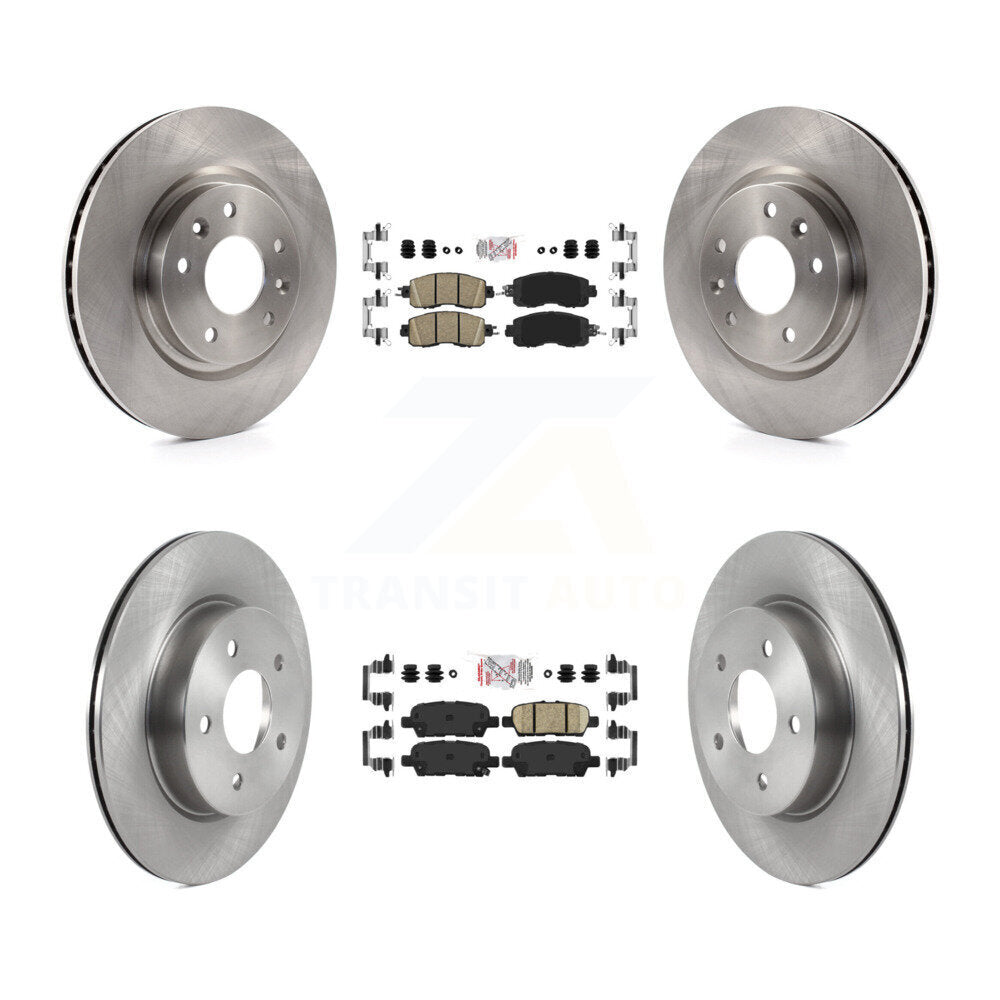 Front Rear Ceramic Pad & Brake Rotor Kit For 2017 Nissan LEAF With Electric Parking K8A-102777