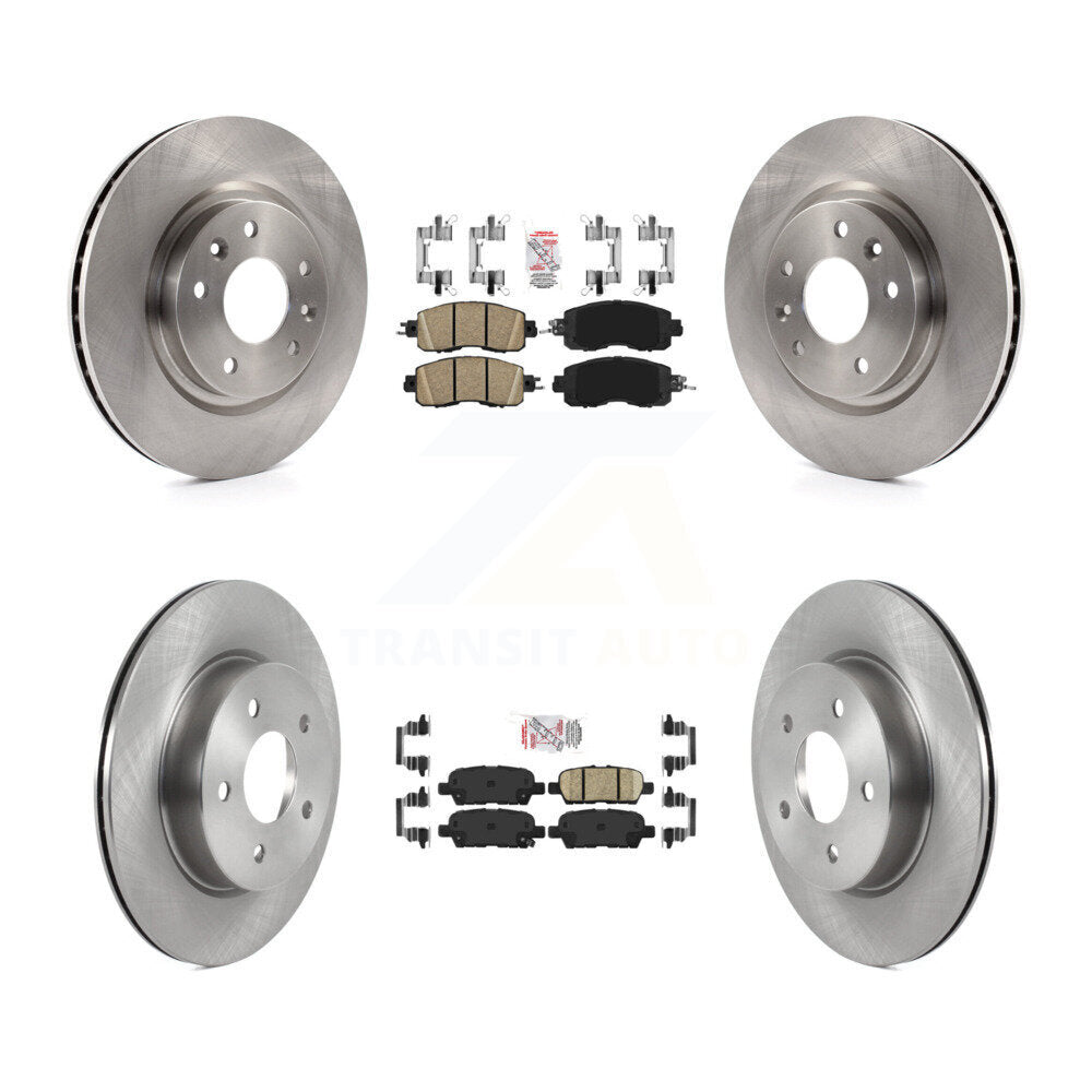 Front Rear Ceramic Pad & Brake Rotor Kit For 2017 Nissan LEAF With Electric Parking K8A-102778