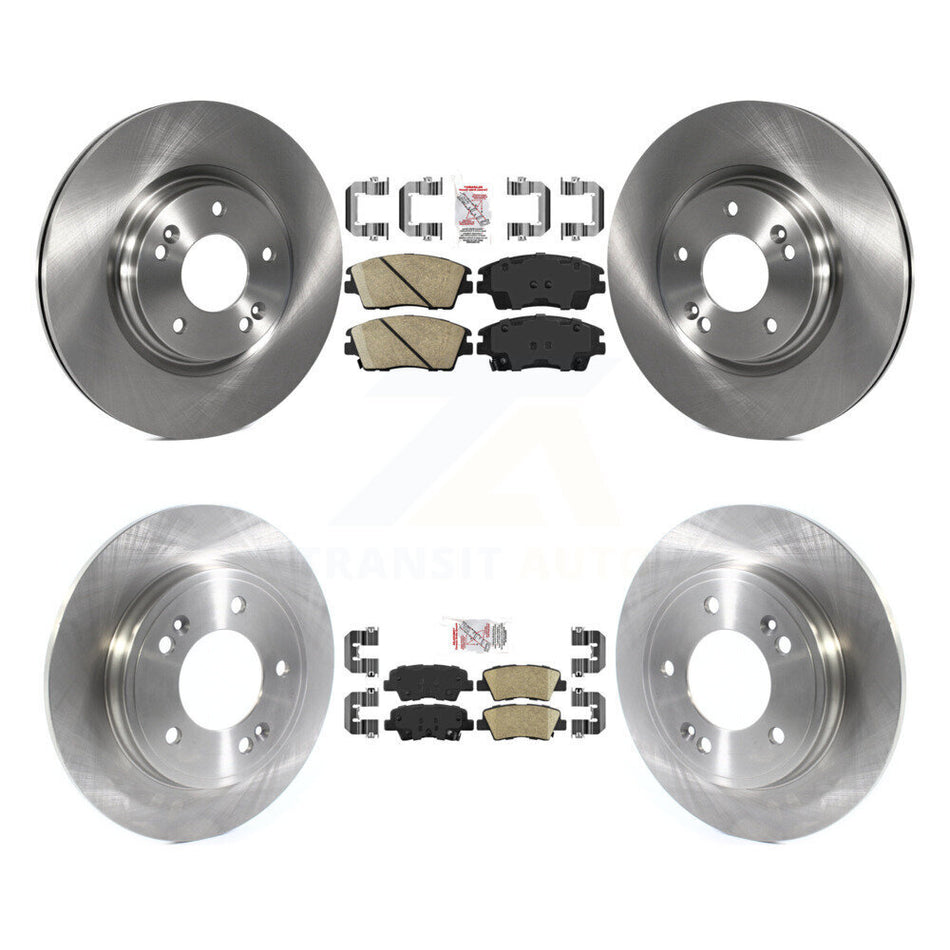Front Rear Ceramic Pads And Disc Brake Rotors Kit For 2017-2020 Hyundai Elantra 1.6L K8A-102809