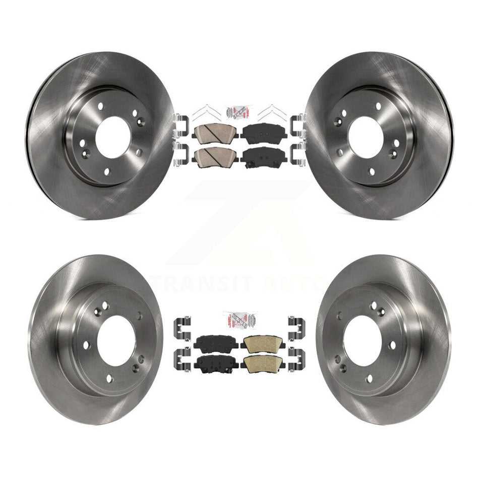 Front Rear Ceramic Pads And Disc Brake Rotors Kit For 2017-2020 Hyundai Elantra 2.0L K8A-102810