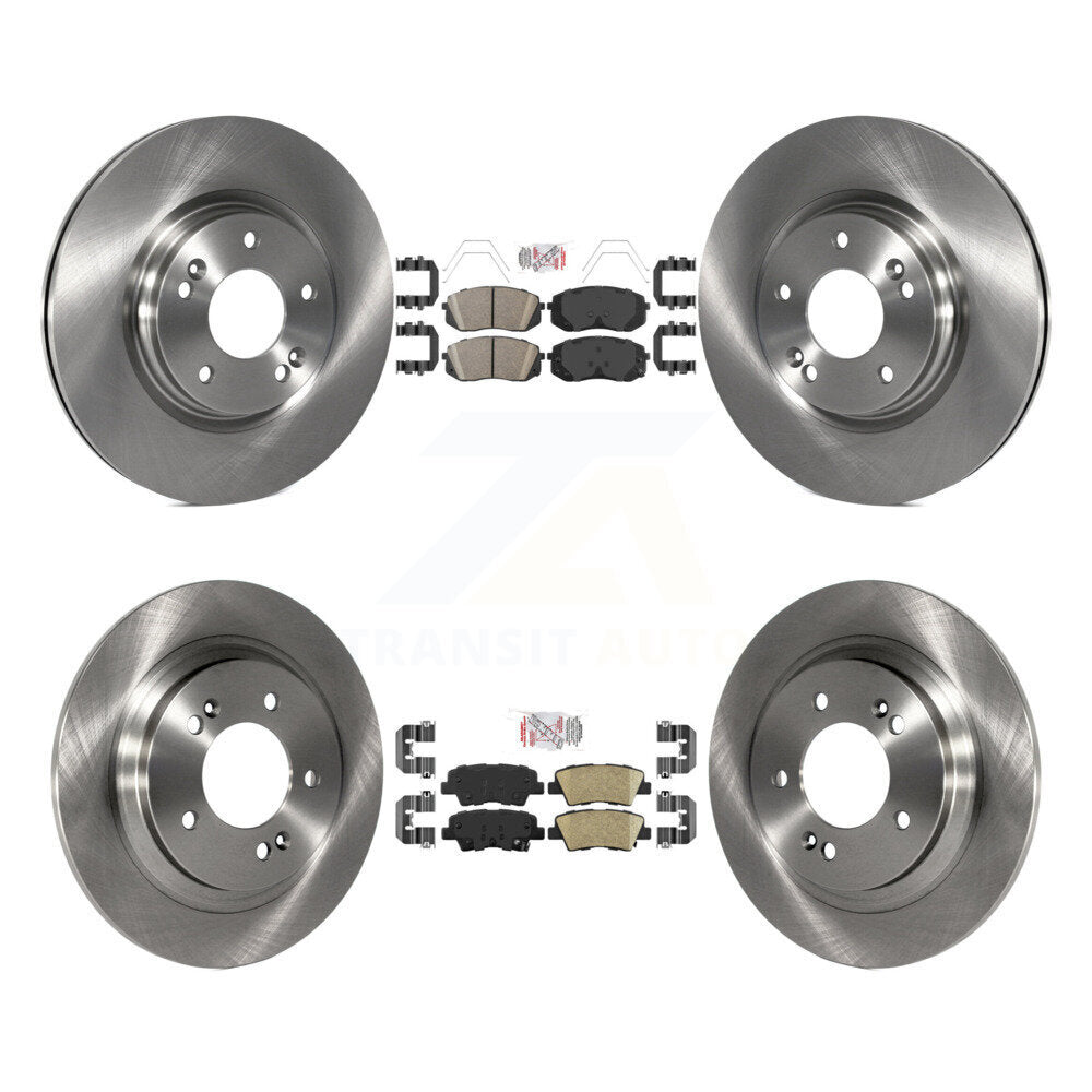 Front Rear Ceramic Pads And Disc Brake Rotors Kit For Hyundai Elantra GT Kia Forte5 K8A-102813