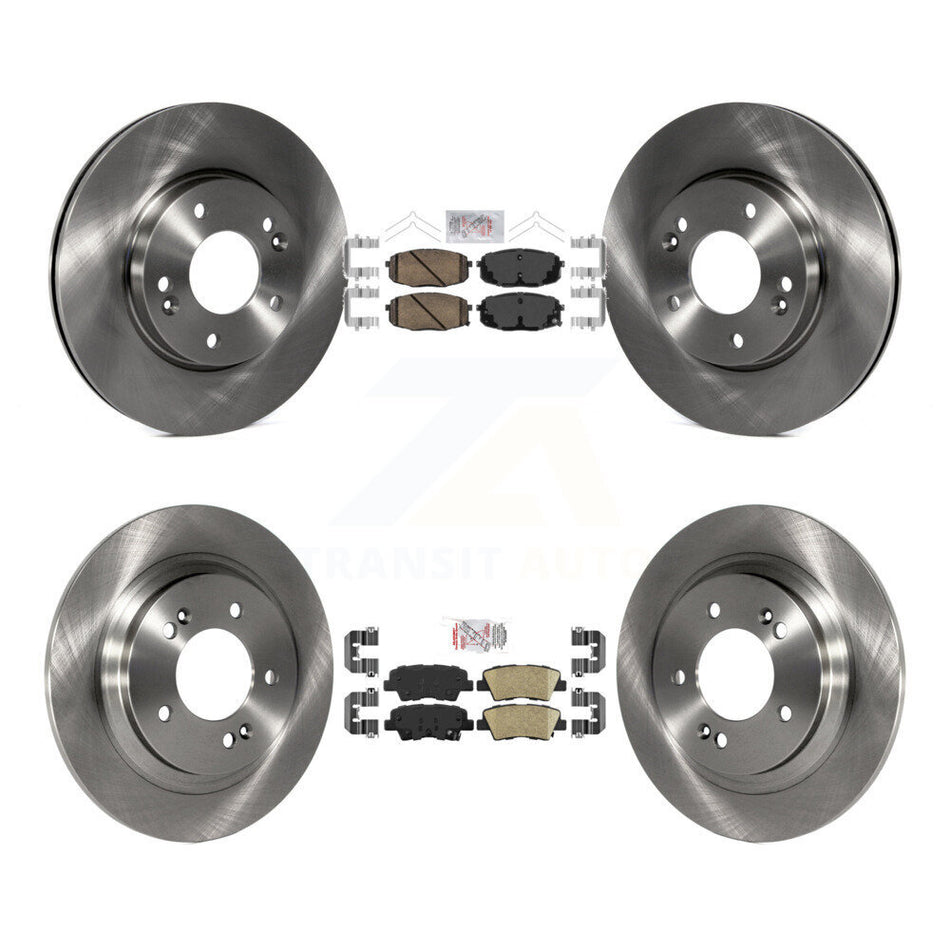 Front Rear Ceramic Pads And Disc Brake Rotors Kit For Kia Forte5 Hyundai Elantra GT K8A-102814