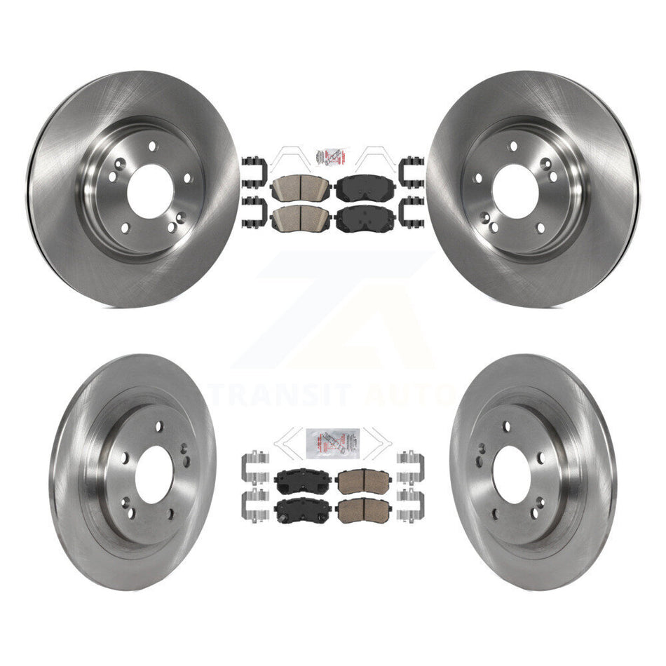 Front Rear Ceramic Pads And Disc Brake Rotors Kit For Hyundai Kona Kia Seltos K8A-102815
