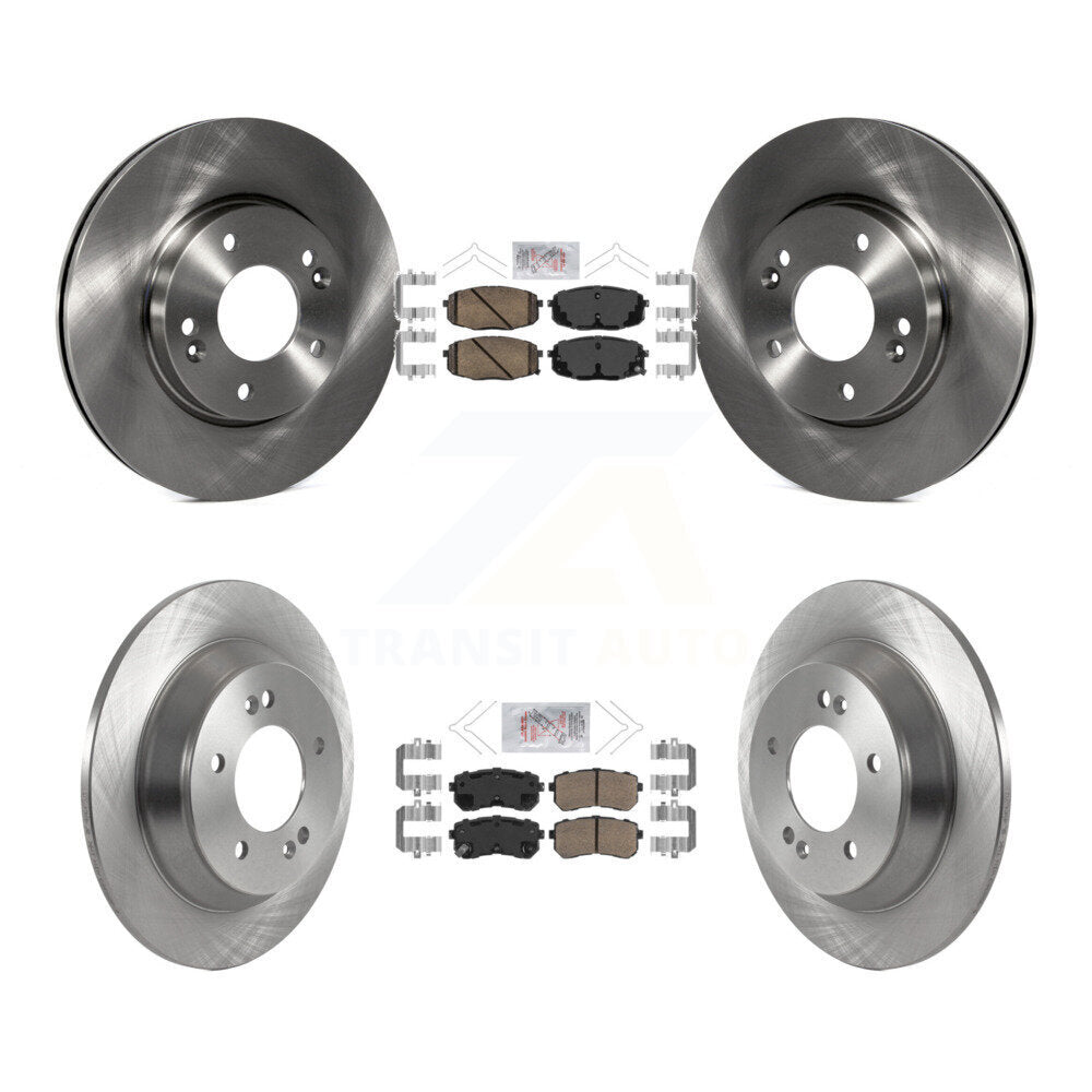 Front Rear Ceramic Pad & Brake Rotors Kit For 2022 Hyundai Kona With Manual Parking K8A-102820