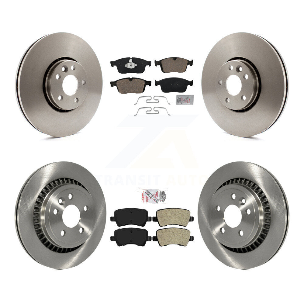 Front Ceramic Rear Semi-Metallic Pads And Disc Brake Rotors Kit For Volvo XC60 K8A-102830