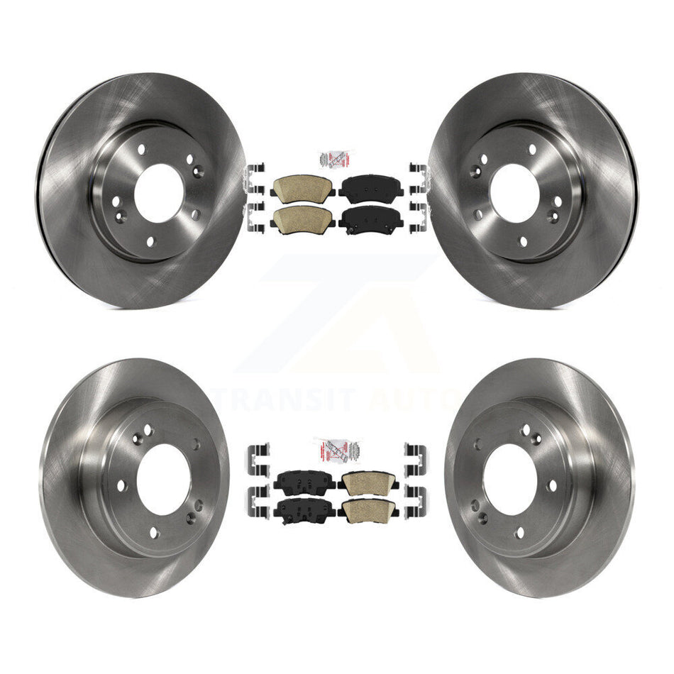 Front Rear Ceramic Pad & Brake Rotor Kit For Hyundai Elantra GT Kia Forte Veloster Forte5 K8A-102887