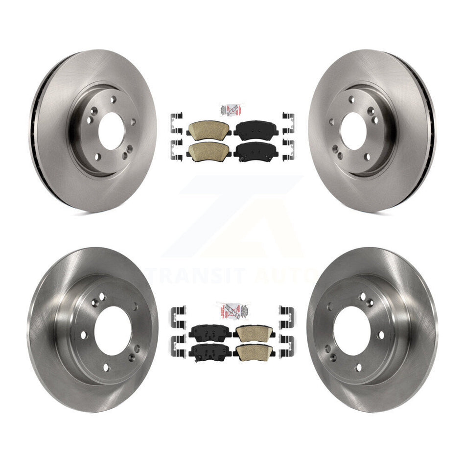 Front Rear Ceramic Pad Brake Rotor Kit For 2014 Kia Forte With 300mm Diameter K8A-102897