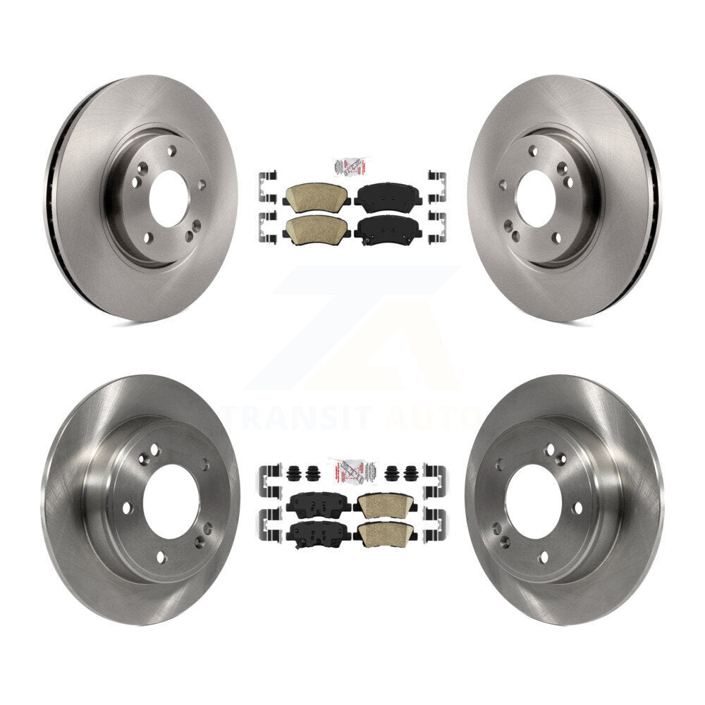 Front Rear Ceramic Pad Brake Rotor Kit For 2014 Kia Forte With 300mm Diameter K8A-102898