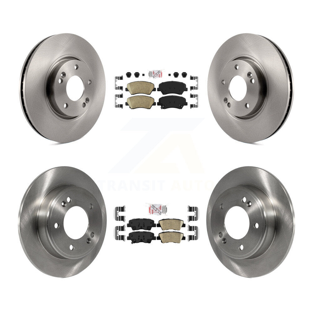Front Rear Ceramic Pad Brake Rotor Kit For 2014 Kia Forte With 300mm Diameter K8A-102899
