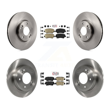 Front Rear Ceramic Pad Brake Rotor Kit For 2014 Kia Forte With 300mm Diameter K8A-102899