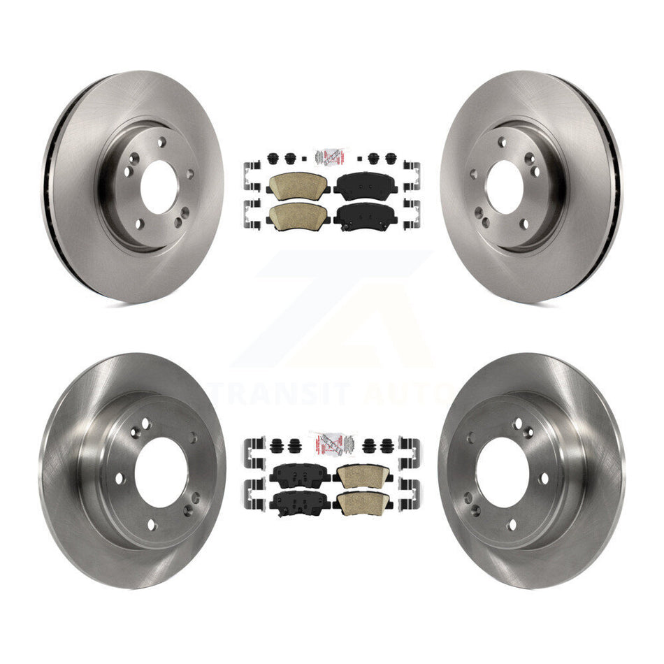 Front Rear Ceramic Pad Brake Rotor Kit For 2014 Kia Forte With 300mm Diameter K8A-102900