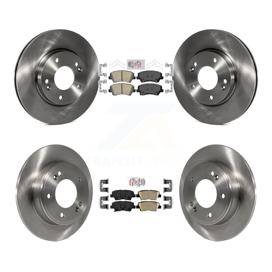 Front Rear Ceramic Pads And Disc Brake Rotors Kit For Hyundai Elantra GT Kia Forte Koup K8A-102904