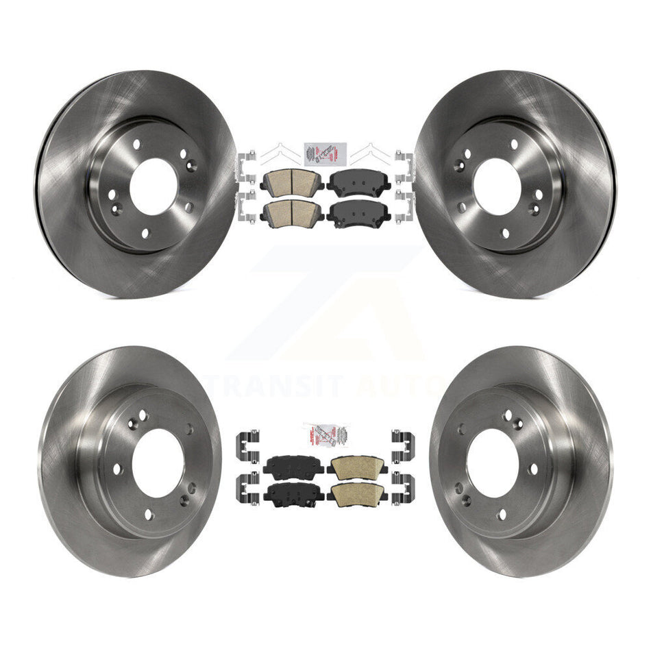 Front Rear Ceramic Pad & Brake Rotor Kit For Kia Forte Hyundai Forte5 Veloster Elantra GT K8A-102906