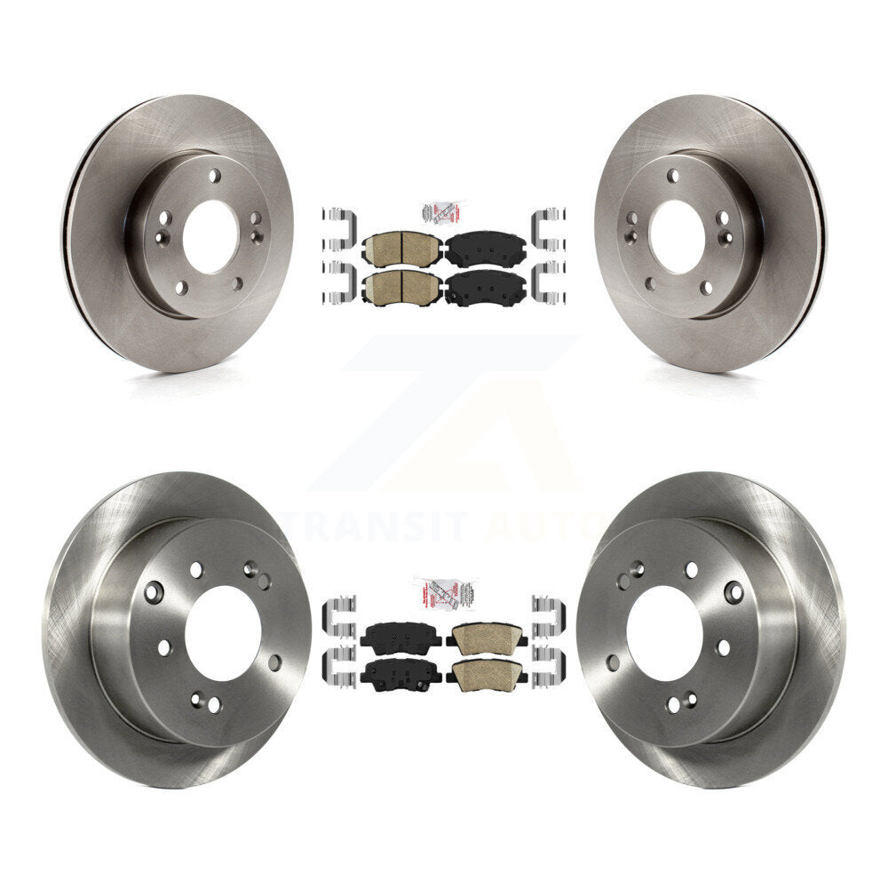 Front Rear Ceramic Pads And Disc Brake Rotors Kit For 2010-2011 Kia Soul 1.6L K8A-102920