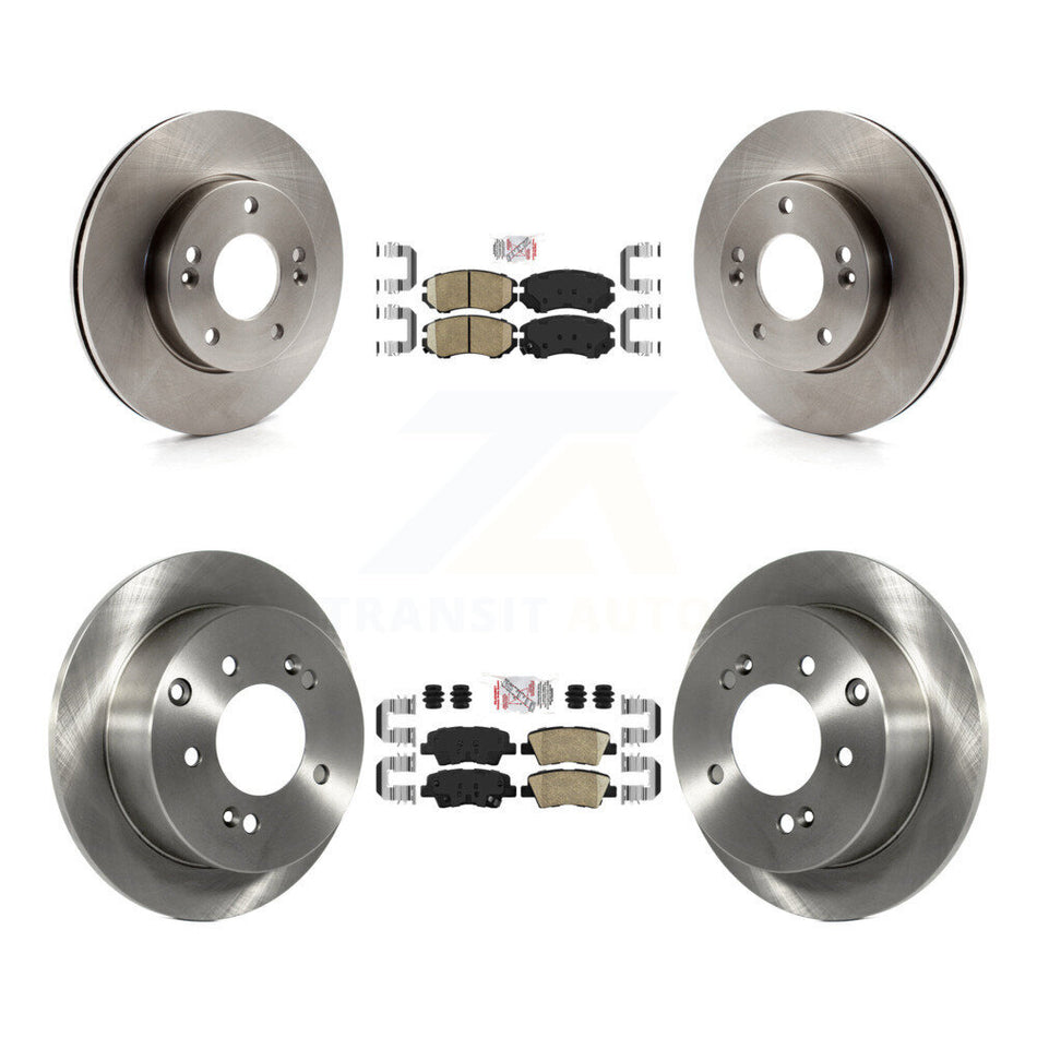 Front Rear Ceramic Pads And Disc Brake Rotors Kit For 2010-2011 Kia Soul 1.6L K8A-102921