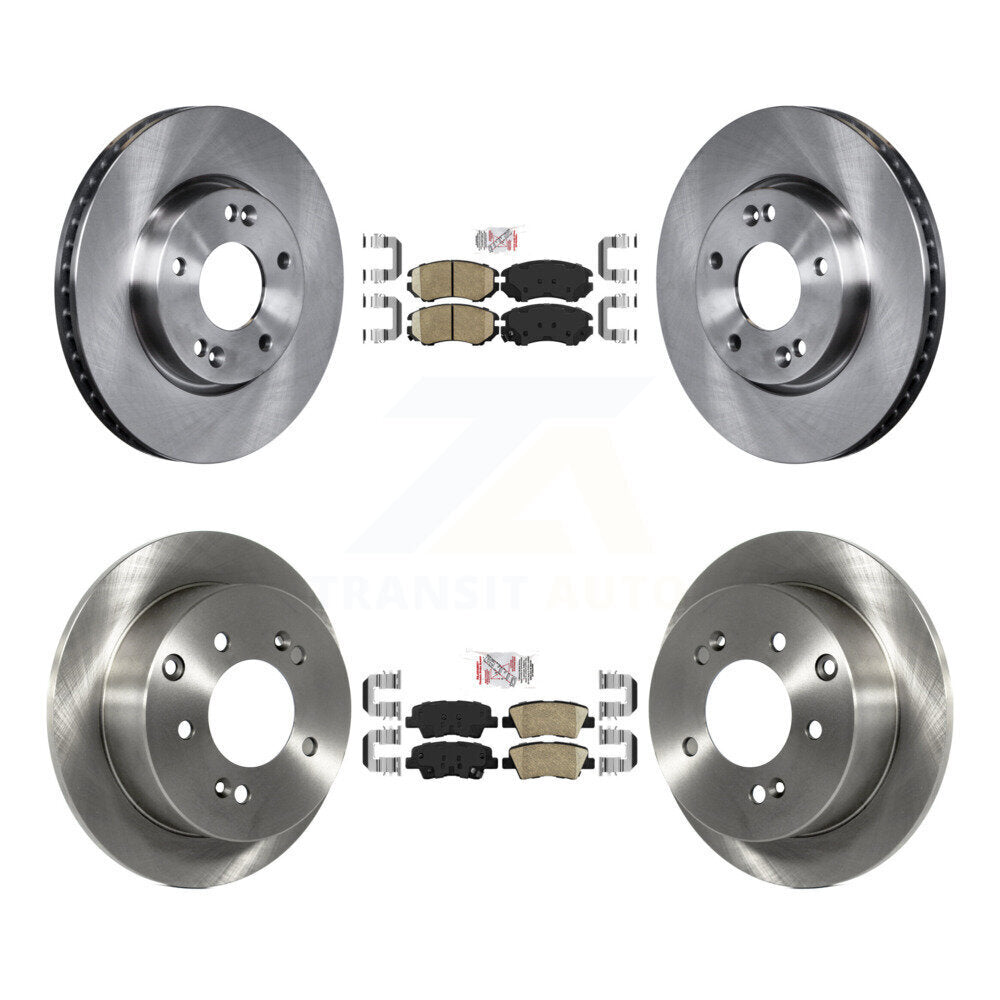 Front Rear Ceramic Pads And Disc Brake Rotors Kit For 2010-2011 Kia Soul 2.0L K8A-102924