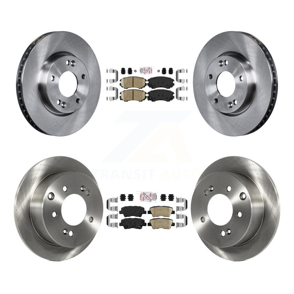 Front Rear Ceramic Pads And Disc Brake Rotors Kit For 2010-2011 Kia Soul 2.0L K8A-102927