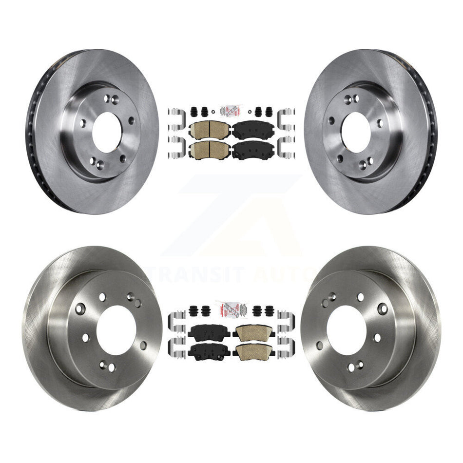 Front Rear Ceramic Pads And Disc Brake Rotors Kit For 2010-2011 Kia Soul 2.0L K8A-102927