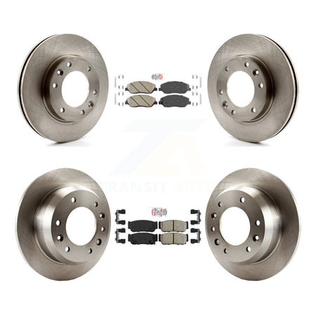 Front Ceramic Rear Semi-Metallic Pad And Brake Rotor Kit For Hyundai Entourage Kia Sedona K8A-102932